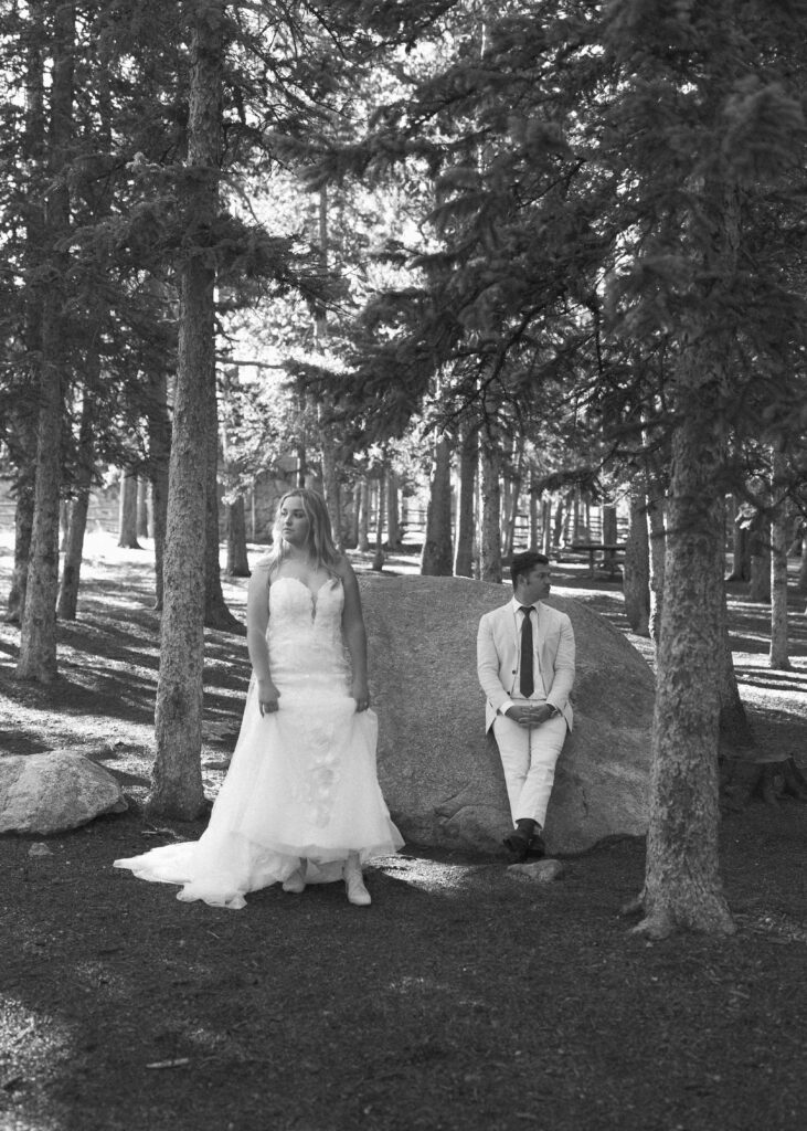 Wedding taking photos at Echo Lake