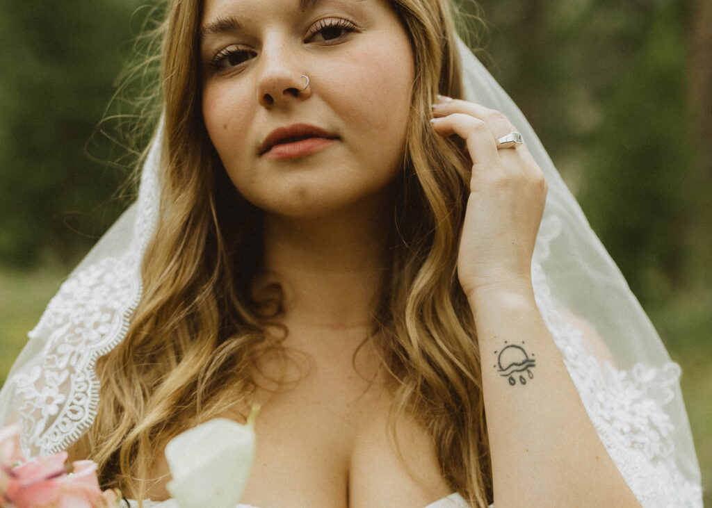 mountain wedding bride 