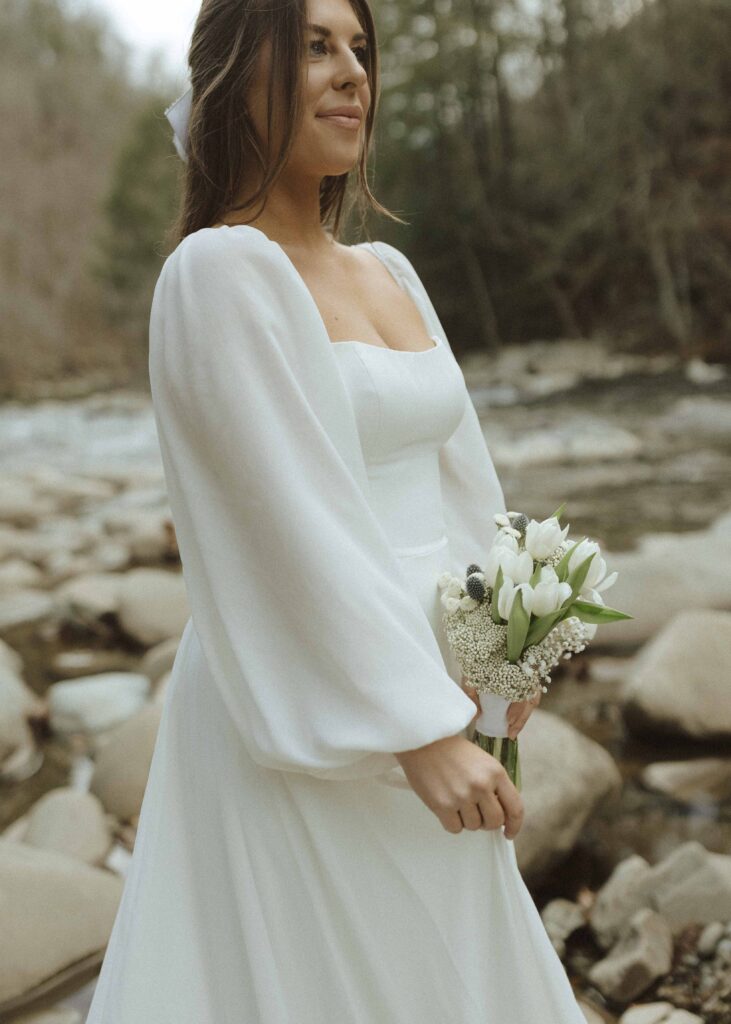 brides solo photo at Great Smoky Mountains National Park