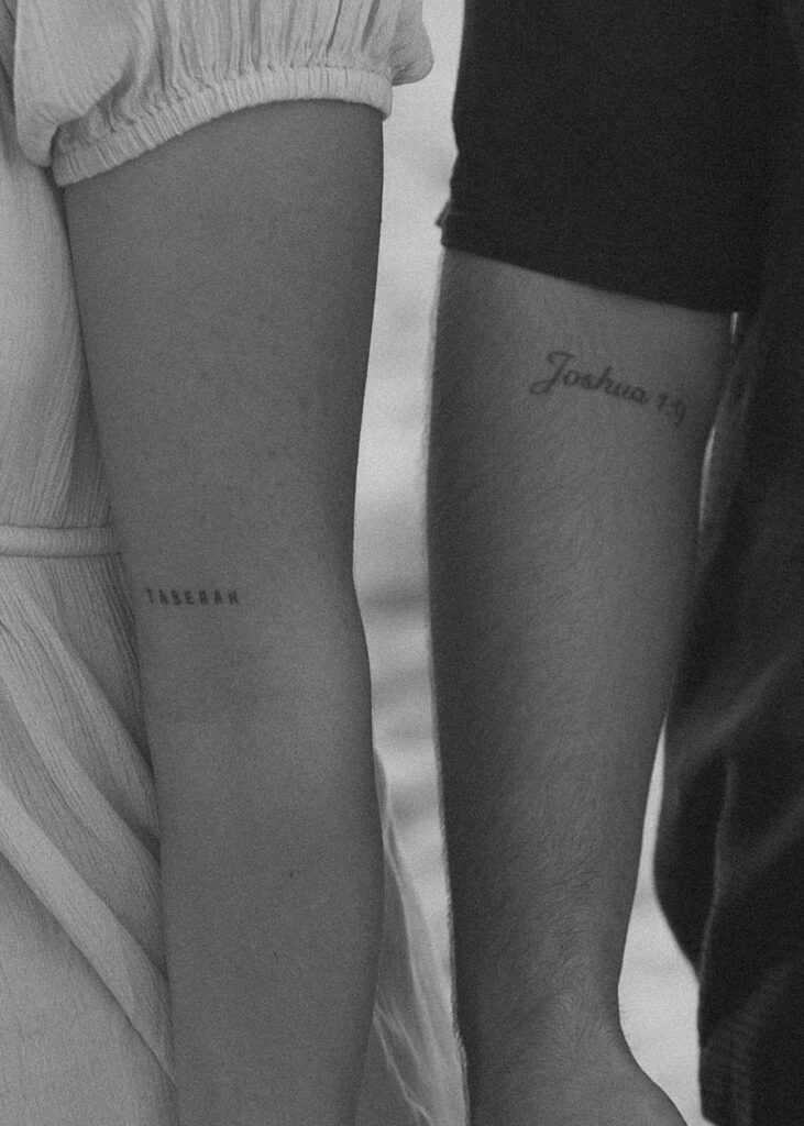 close of of the couples tattoos 