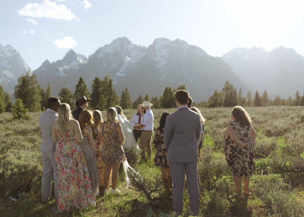 couple legally getting married in the Grand Tetons  