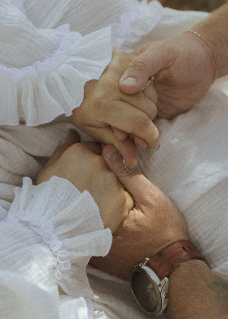 couple holding hands