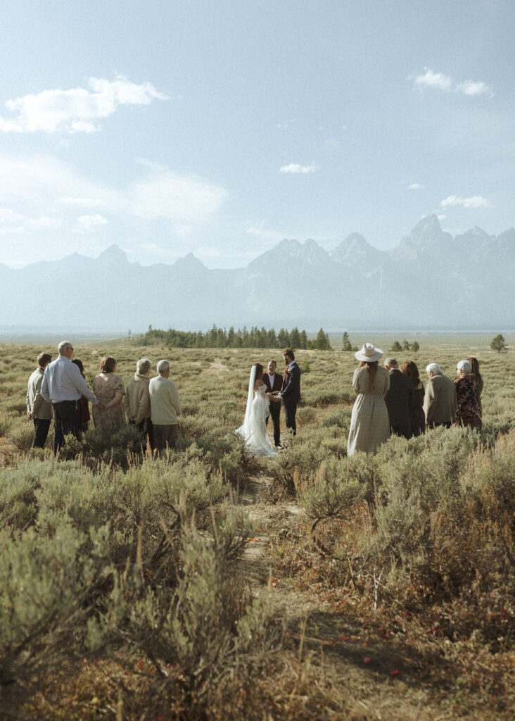 fall elopement ceremony in the Grand Tetons 