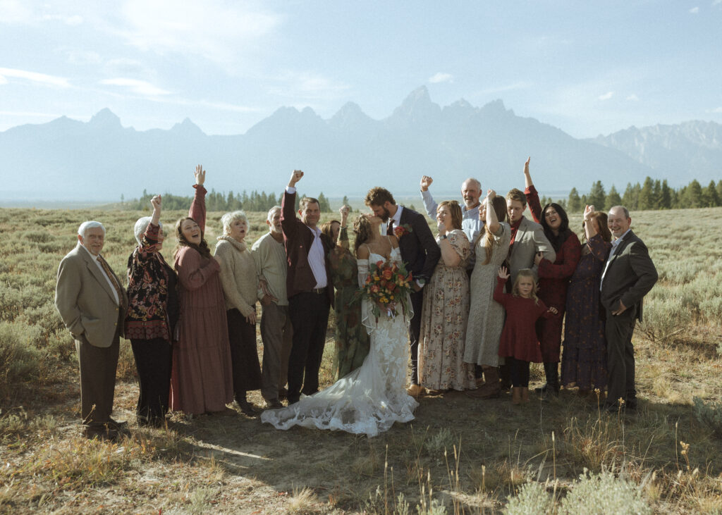 family photos at for this Grand Teton Elopement 