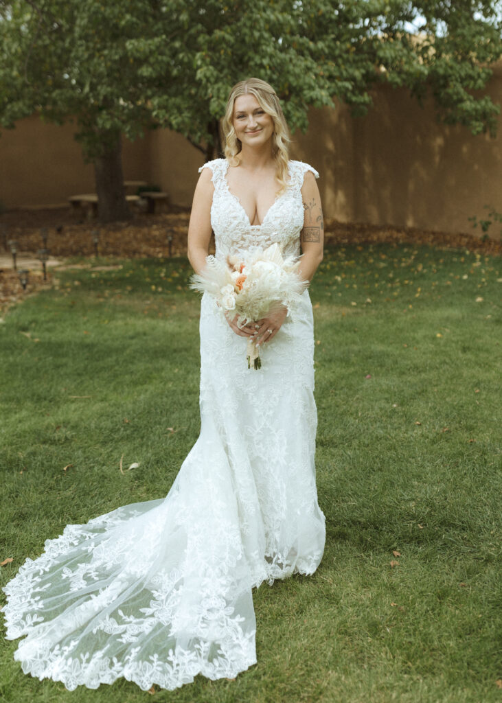 bride taking photos at the Villa Parker 