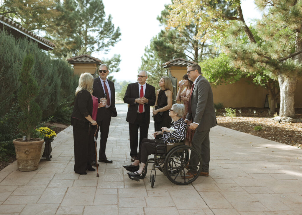 before the wedding ceremony at the Villa Parker 