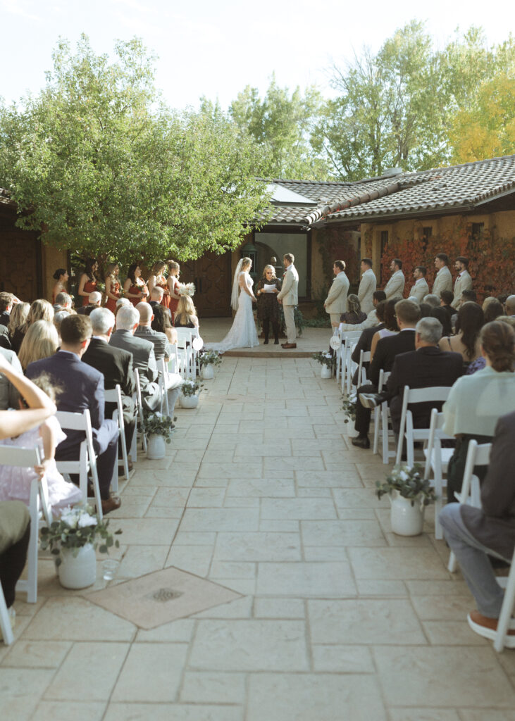 wedding ceremony at Villa Parker