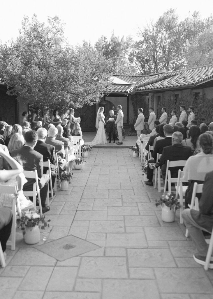 wedding ceremony at Villa Parker