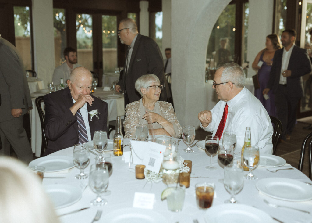 bride and grooms reception at the Villa Parker 