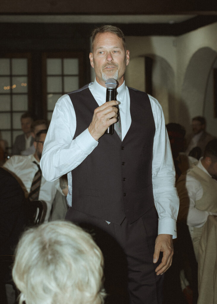 dad giving a speech