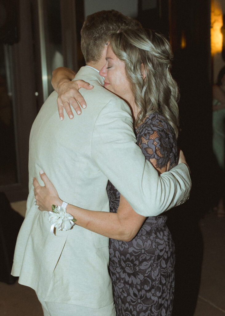 mother and son dance at the Villa Parker 